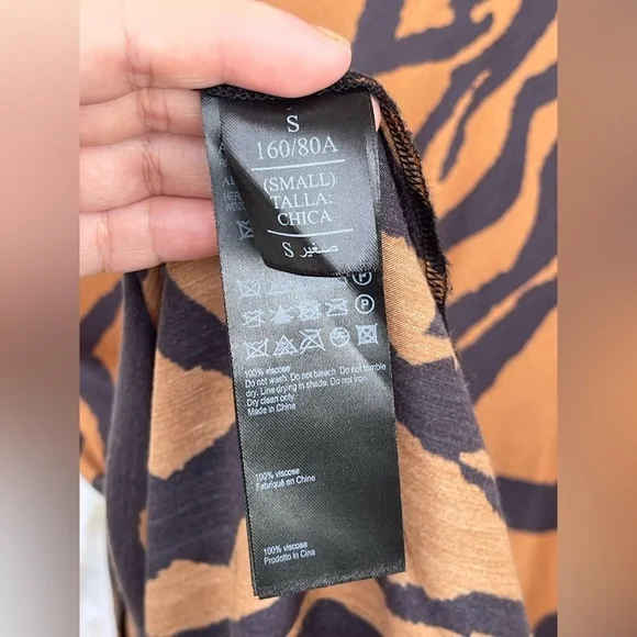 AllSaints animal print slip dress size small - Picture 11 of 14